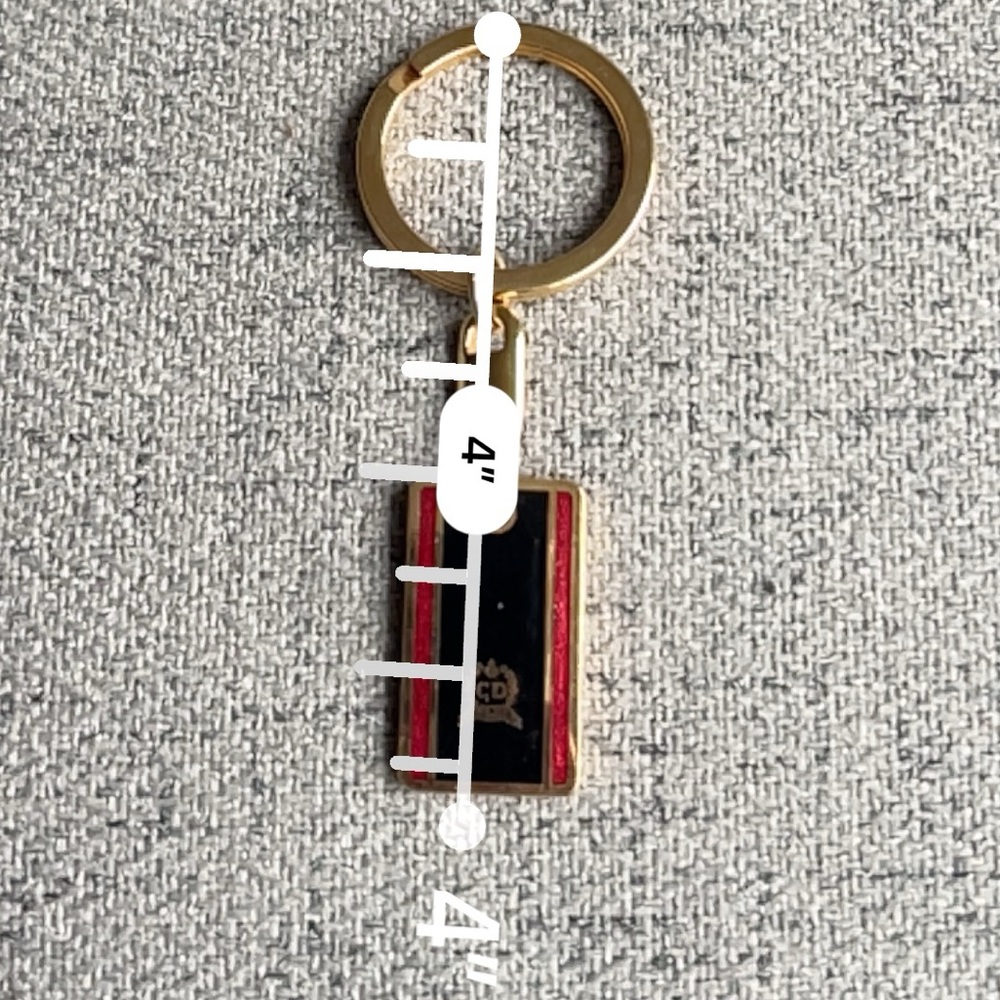 Christian Dior Vintage Black and Red enamel Goldtone keychain - Picture 5 of 5